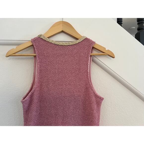 NWT Pho Firenze Knit Mini Dress Womens Medium Fairy Whimsy Event Pink Barbiecore - Picture 12 of 16